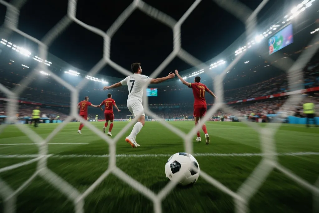 世界杯球员在关键时刻庆祝